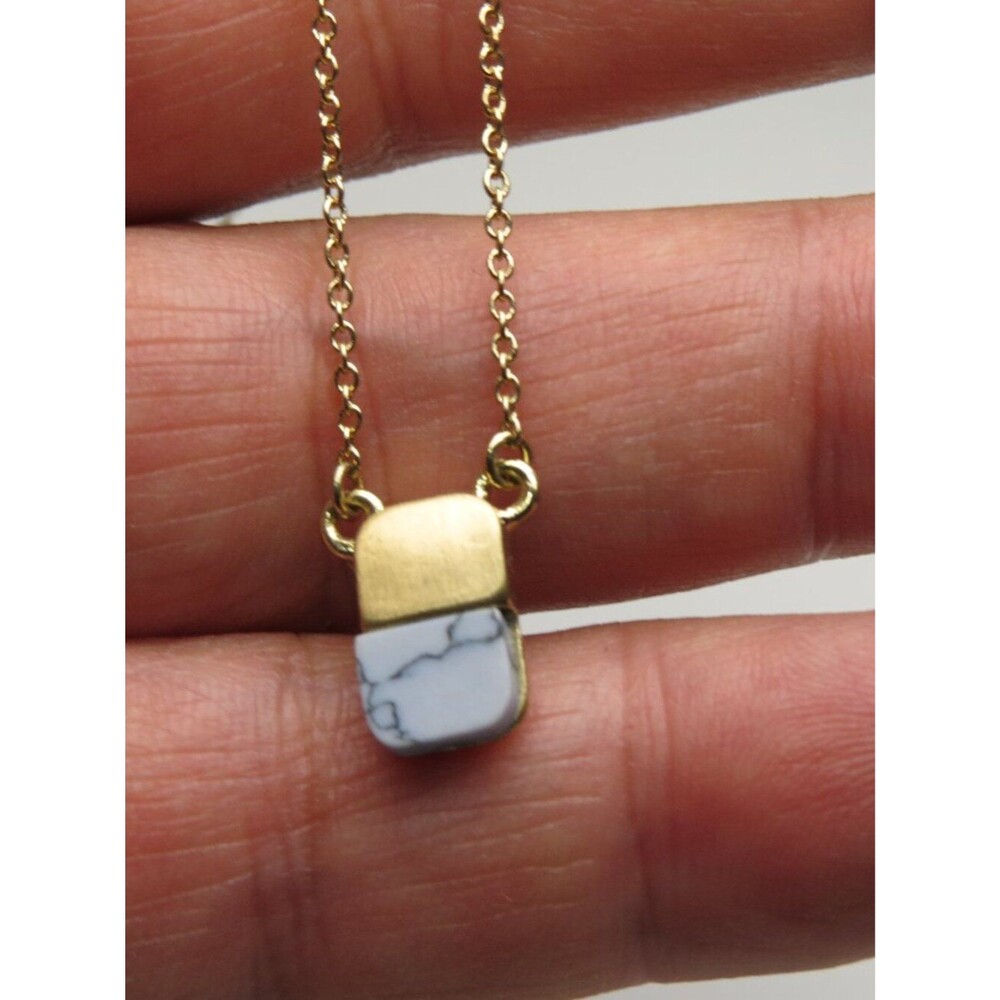 14k baby tooth turquoise Necklace